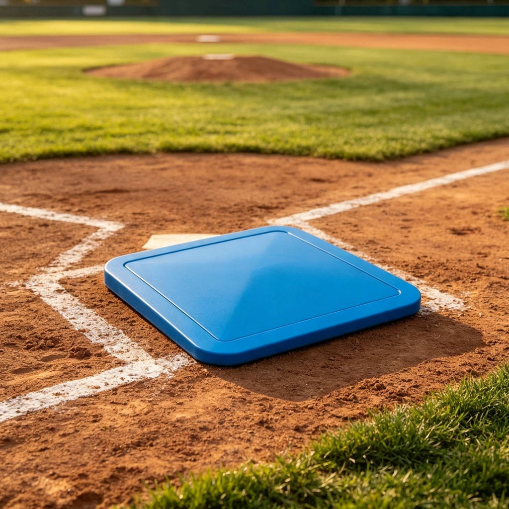 Heavy-Duty Rubber Throwdown Baseball Base Plate | Lightweight Baseball Base Plate PLUSH