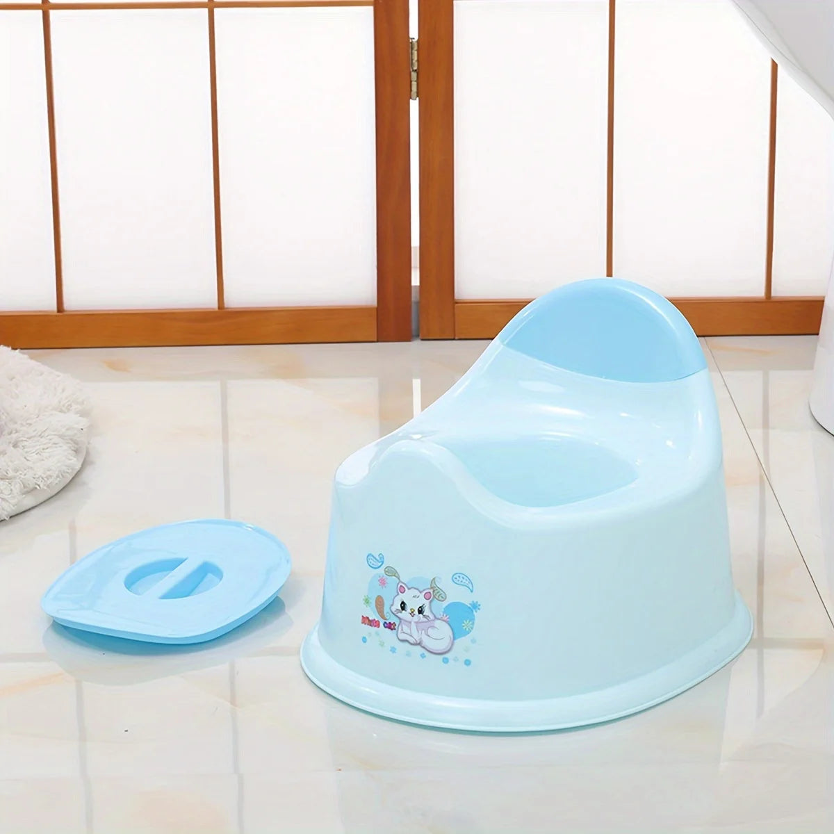 Unisex Toddler Potty Chair with Lid | Easy Clean Baby Toilet Toddler Potty Chair PLUSH