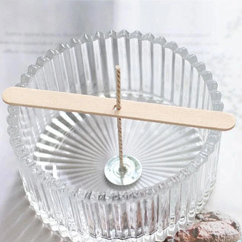 50pcs Wooden Candle Wick Holders – Centering Bars for Candle Making Candle Making Tool PLUSH