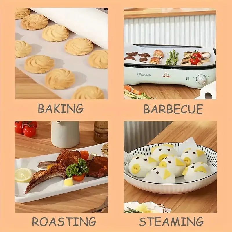 10M Non-Stick Parchment Paper Roll – Oven, Air Fryer & BBQ Baking Parchment Paper PLUSH