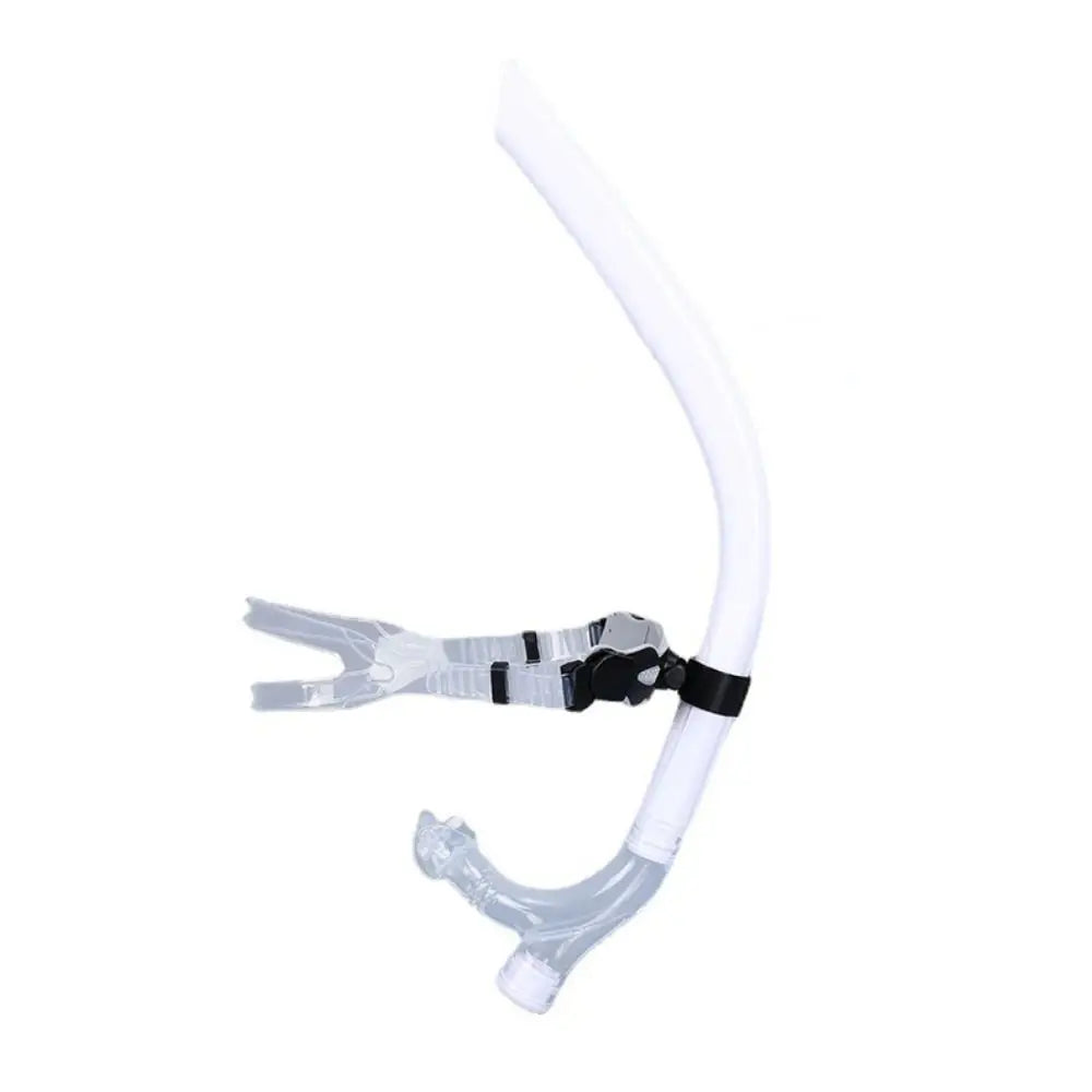 Silicone Swim Training Snorkel – Detachable Waterproof Breathing Tube Swim Training Snorkel PLUSH White