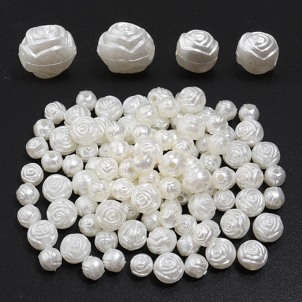 200-300pcs Rose Pearl Spacer Beads 6/8mm – DIY Jewelry Making Pearl Spacer Beads PLUSH