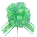 2pcs Polka Dot Pull Bow Ribbons 15cm – Gift Wrap Decoration Gift Wrap Bow PLUSH Green