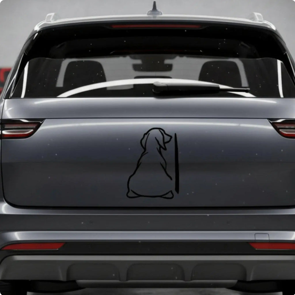 Interactive Dog Wiper Tail Car Window Sticker | PVC Decal Car Window Decal PLUSH