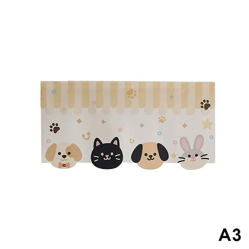 Animal Cartoon Door Curtain – Self-Adhesive, No-Drill Decor Decorative Door Curtain PLUSH A3