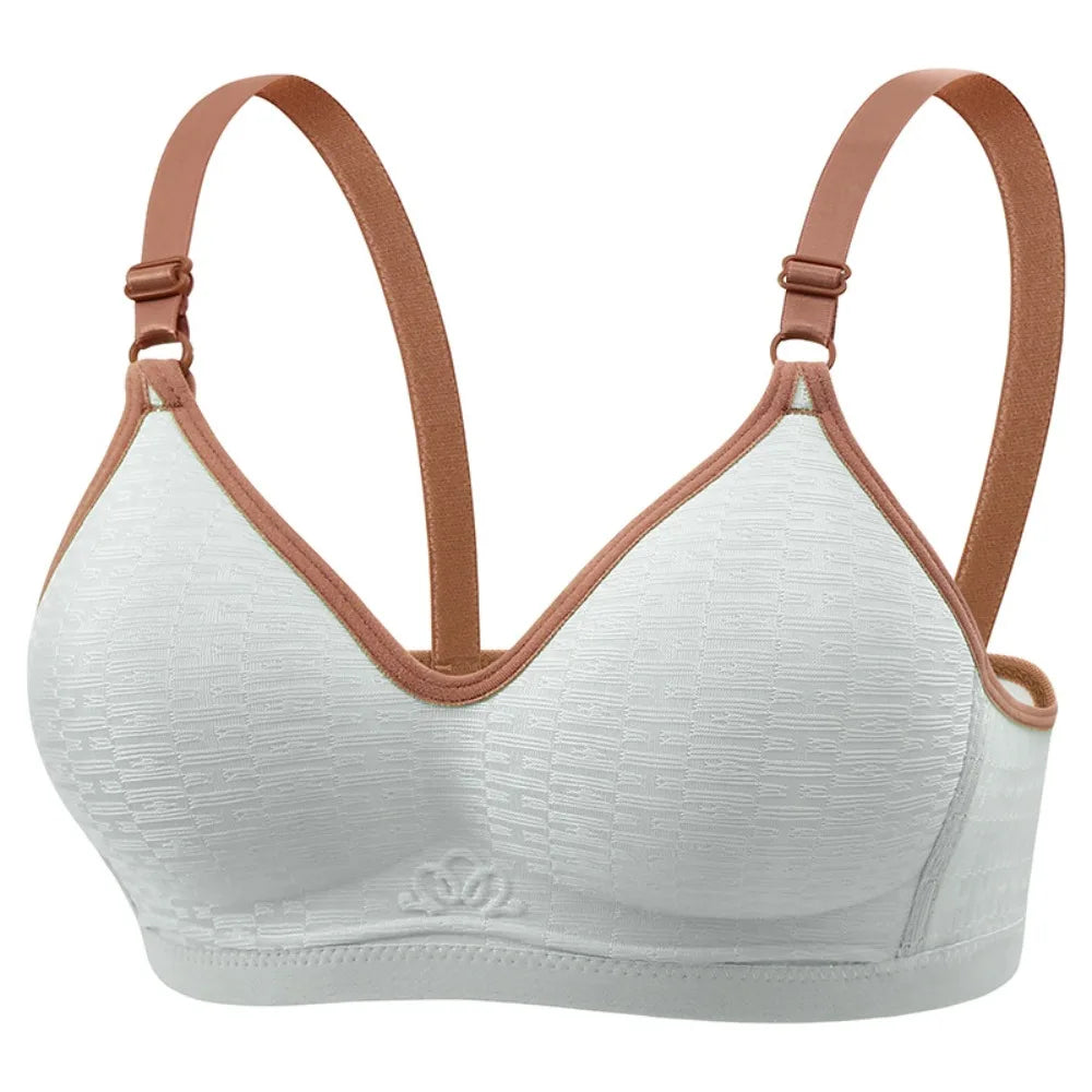 Wireless Deep V Push Up Bra – Adjustable Women's Lingerie Push Up Bra PLUSH Blue 85A
