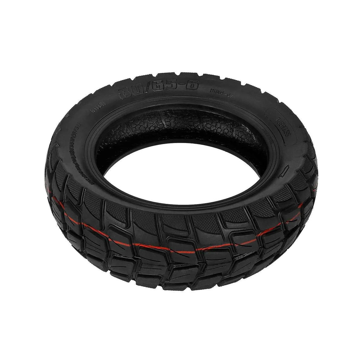 10 Inch Tubeless Electric Scooter Tire – Nylon Rubber 80/65-6.5 Scooter Tubeless Tire PLUSH 806565Offroad