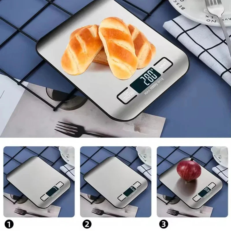 Digital Kitchen Scale 5kg LED Display | 1g Precision Digital Kitchen Scale PLUSH
