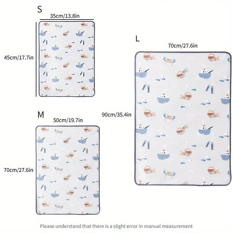 Waterproof Baby Diaper Mat – Non-Slip Washable Changing Pad Baby Changing Mat PLUSH