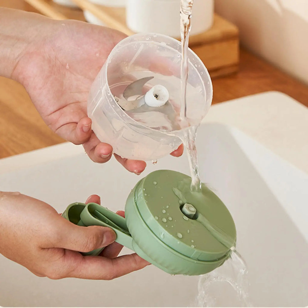 Manual Hand-Crank Vegetable Chopper & Garlic Mincer Manual Food Chopper PLUSH