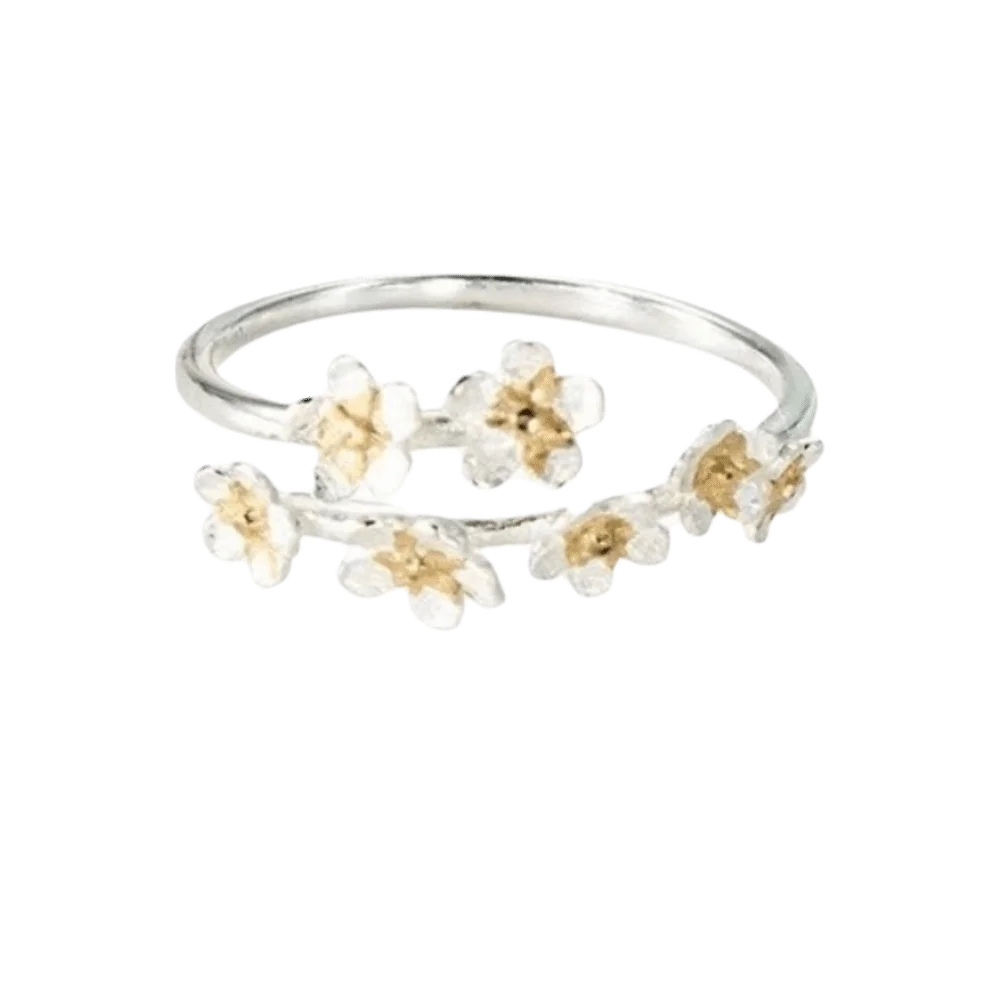 Vintage Flower Adjustable Opening Ring – Forest Style Women Fashion Ring PLUSH 7Flowers