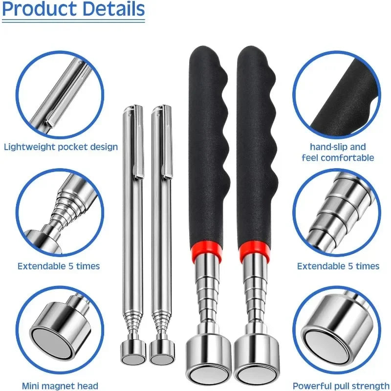Telescoping Magnetic Pickup Tool – Extendable Magnet Stick Magnetic Pickup Tool PLUSH