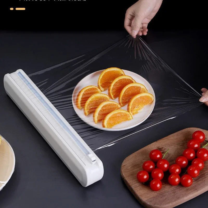 Cling Wrap & Foil Dispenser with Cutter | Kitchen Organizer Wrap Dispenser PLUSH