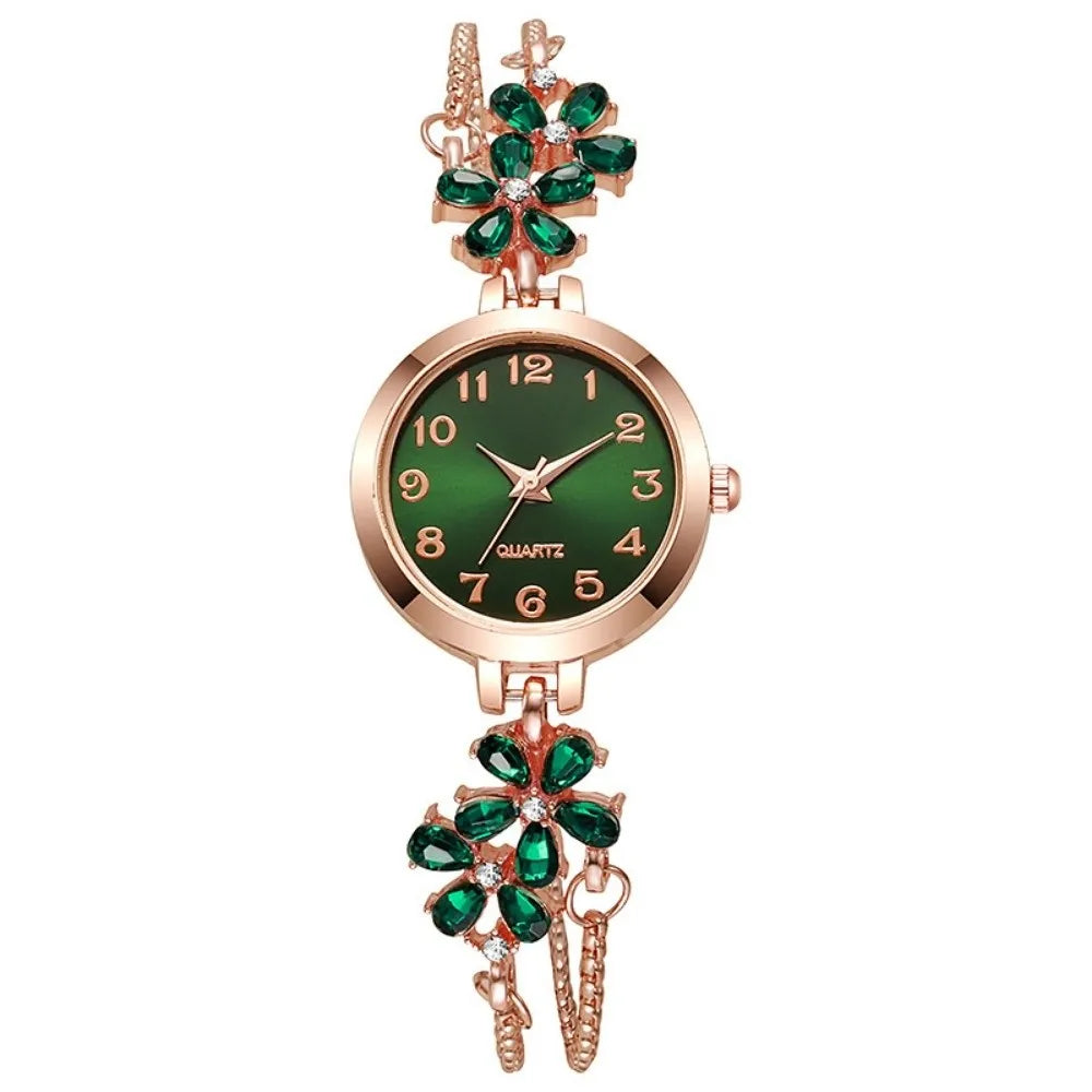 Luxury Vintage Women's Bracelet Watch – Quartz Wrist Watch Women's Bracelet Watch PLUSH Green