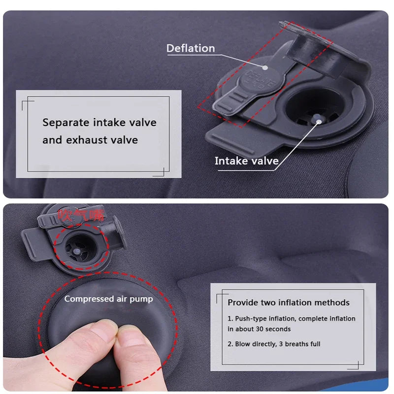 Inflatable Lumbar Support Pillow for Car, Travel & Airplane Inflatable Lumbar Pillow PLUSH