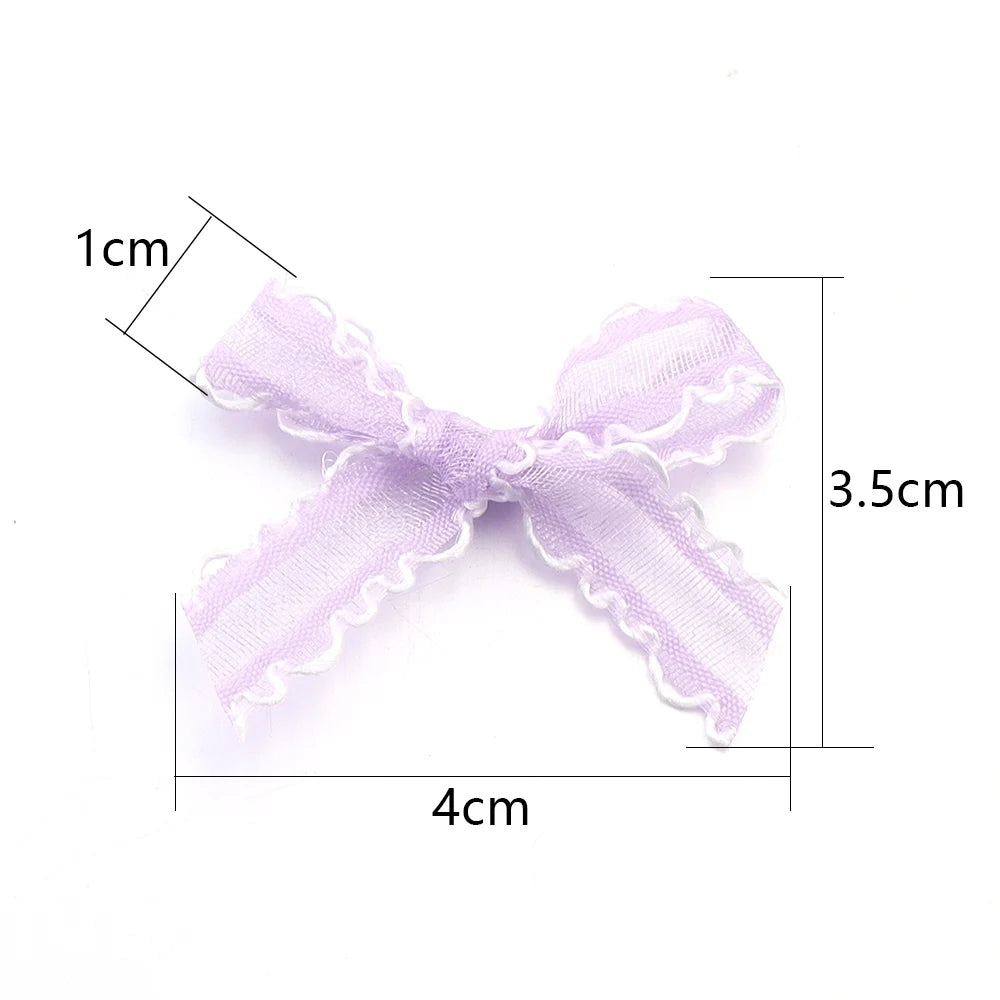 20pcs Mini Satin Ribbon Bows – Colorful DIY Craft Bowknots Ribbon Craft Bows PLUSH
