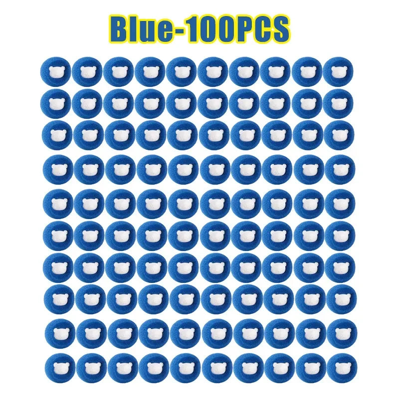 Laundry Washing Balls – Lint & Pet Hair Remover 6pcs Laundry Washing Balls PLUSH Blue 100PCS