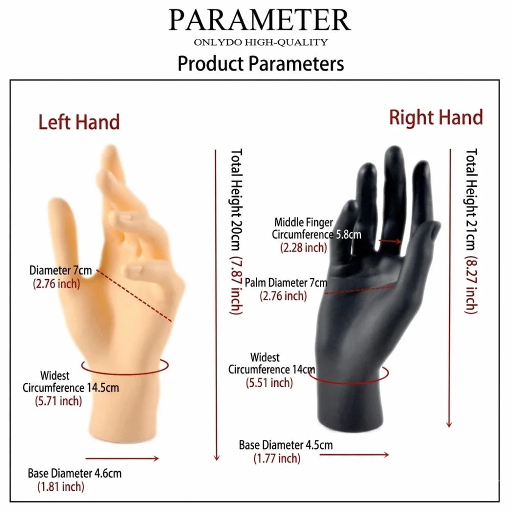 PVC Hand Model Ring & Watch Display Stand – 3 Styles Jewelry Display Stand PLUSH