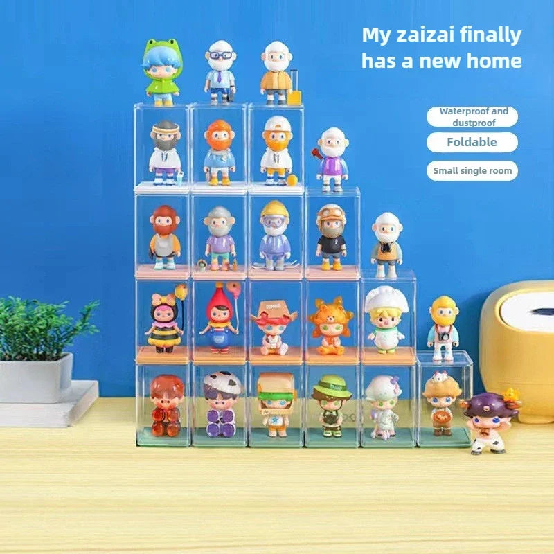 6-Piece Acrylic Display Stand Dust-Proof Cabinet for Figures Acrylic Display Stand PLUSH