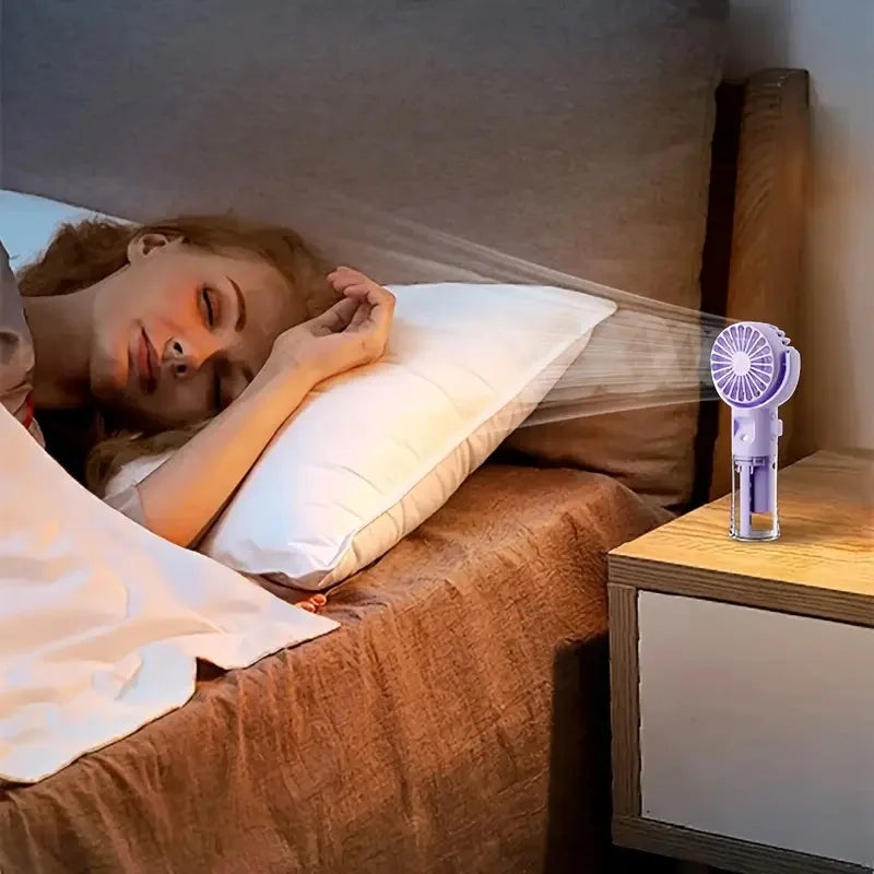 Portable USB Handheld Misting Fan – Mini Travel & Outdoor Fan Handheld Misting Fan PLUSH