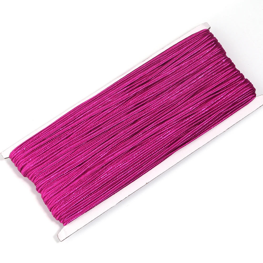 30 Yards Shiny Lurex Soutache Cord – Multicolor Braided Rope Braided Jewelry Cord PLUSH hotpink
