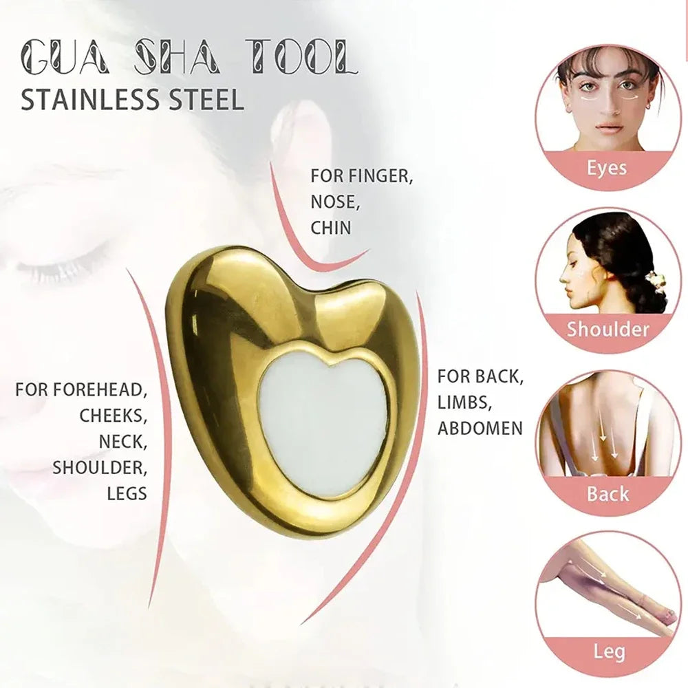 Stainless Steel Gua Sha Ice Roller – Facial Cryo Massager Facial Massage Tool PLUSH