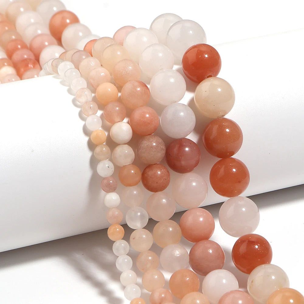 Pink Aventurine Stone Round Spacer Beads 4–12mm | DIY Jewelry Stone Spacer Beads PLUSH