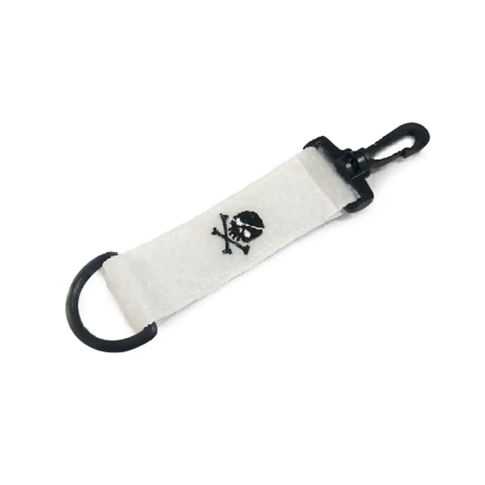 Skull Golf Towel with Carabiner Clip – Magic Tape Cleaning Golf Cleaning Towel PLUSH White