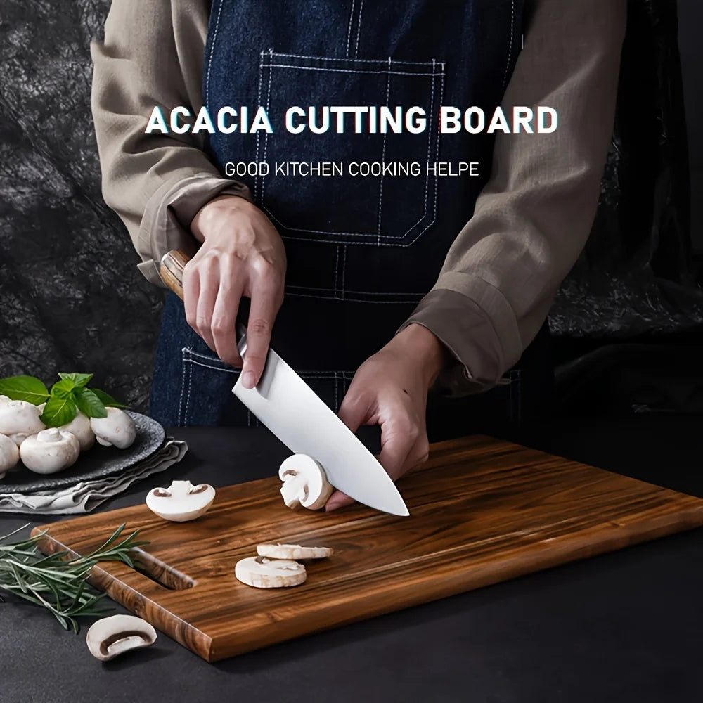 Premium Acacia Wood Cutting Board – Meat, Cheese & Veg Wood Cutting Board PLUSH