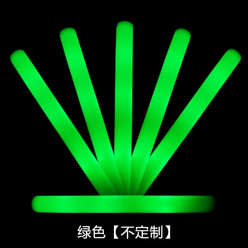 Colorful LED Glow Wands Flash Sticks for Parties & Events Party Glow Wand PLUSH Green 10PCS