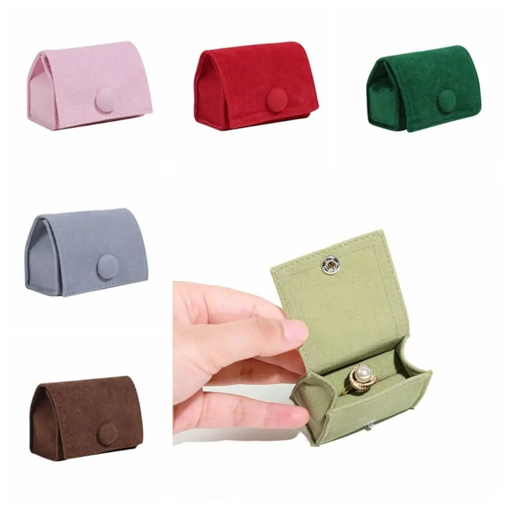 Velvet Ring Jewelry Box – Mini Portable Storage Case Jewelry Storage Box PLUSH