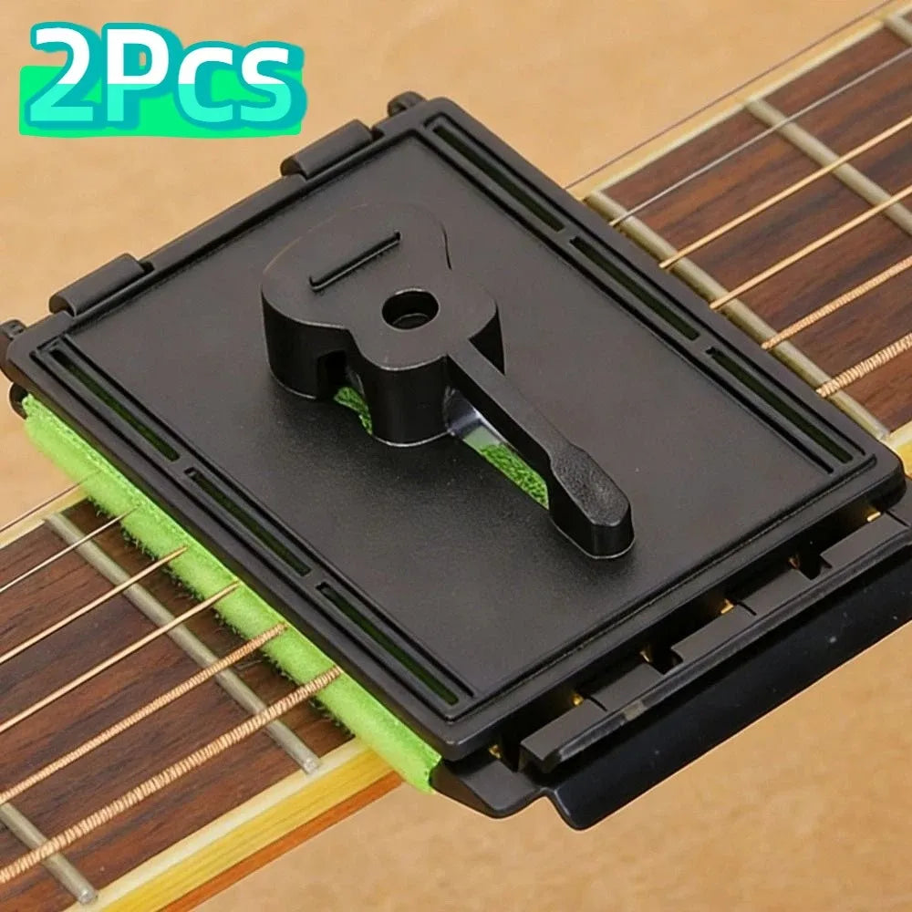 2-Pack Guitar String Cleaner Brush & Fretboard Scrubber Tool Guitar Cleaning Tool PLUSH
