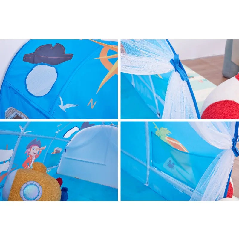 2-in-1 Dome Kids Play Tent – Sea World & Princess Patterns Kids Play Tent PLUSH