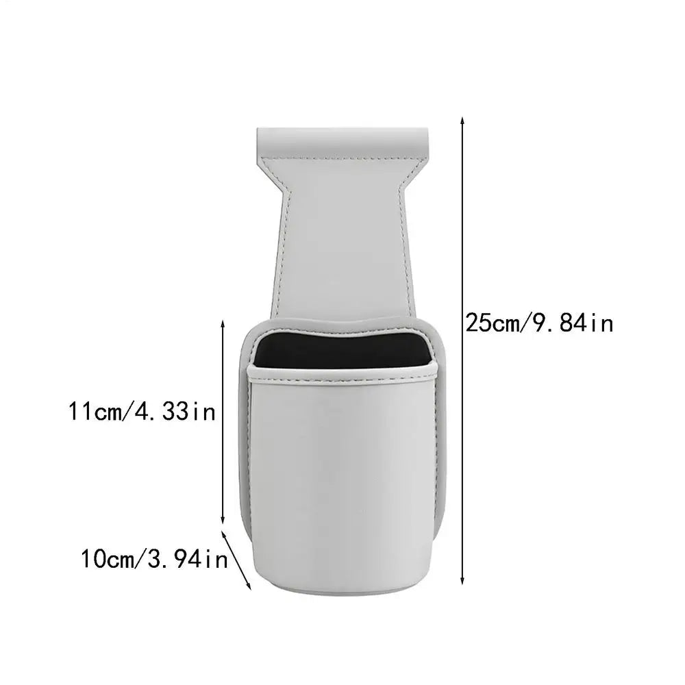 Car Door Cup Holder – Universal Glove Box Drink Organizer Car Cup Holder PLUSH Gray