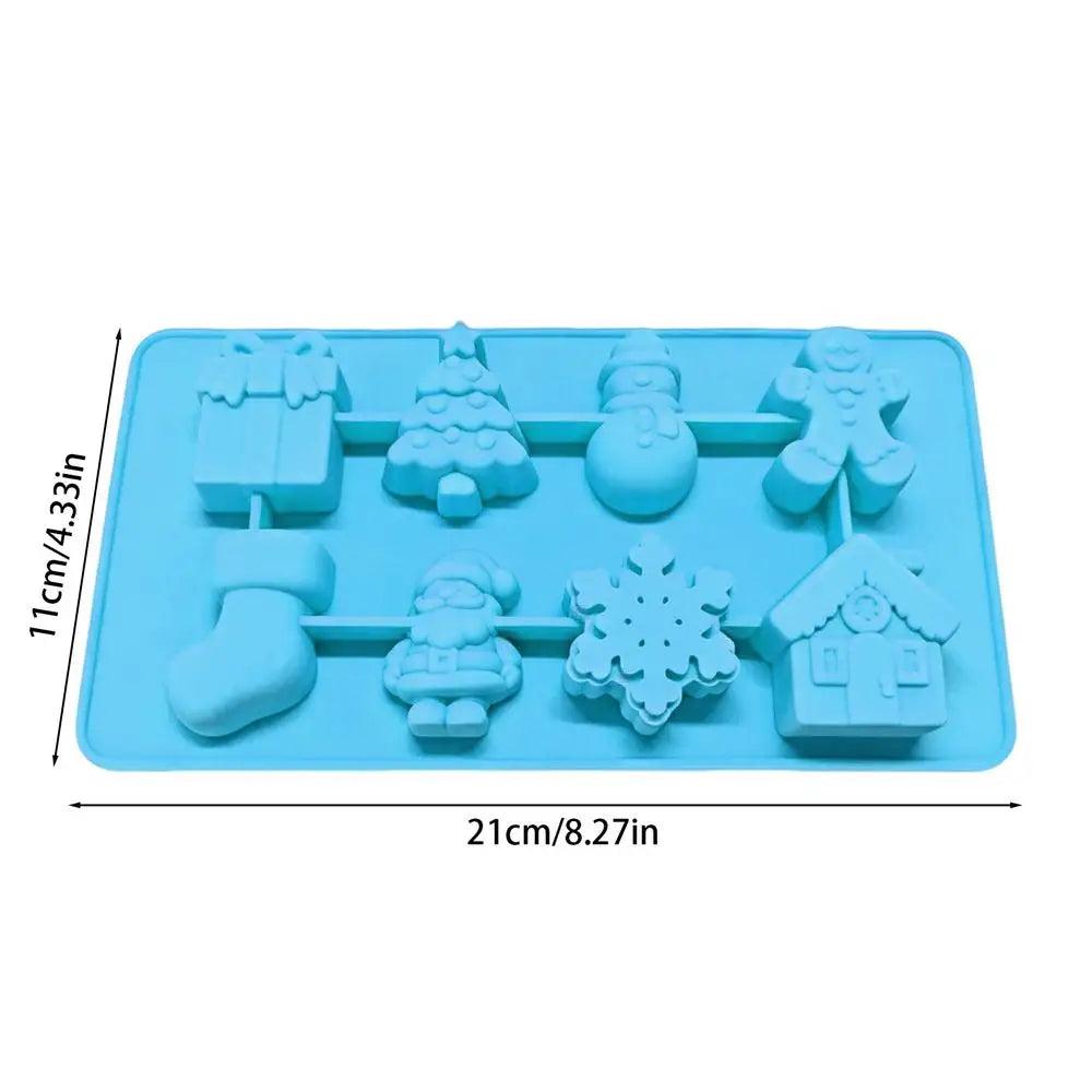 Silicone Gingerbread Man Mold – Christmas Chocolate & Candy Silicone Baking Mold PLUSH Blue