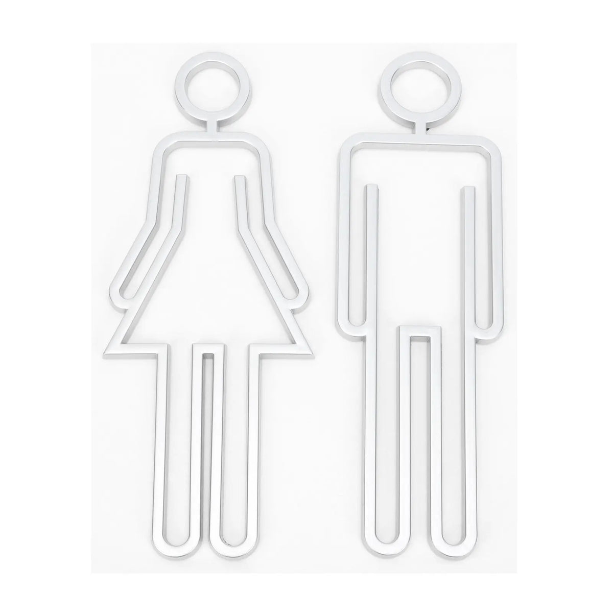 Modern Clear Restroom Door Signs – Men & Women Bathroom Plates Bathroom Door Sign PLUSH