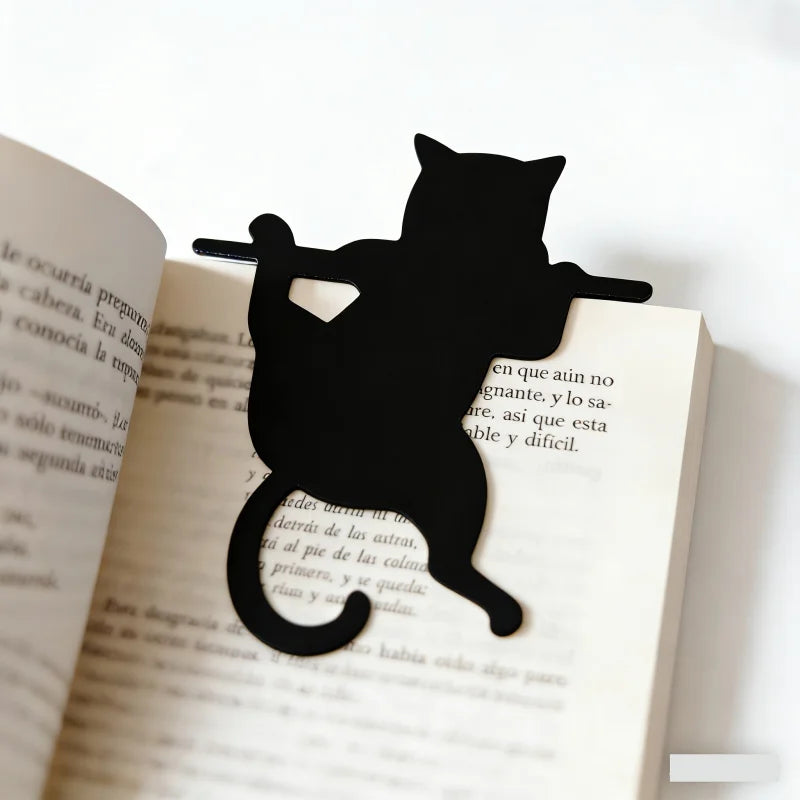 Black Cat Bookmark – Cute Gift for Students & Teachers Novelty Bookmark PLUSH