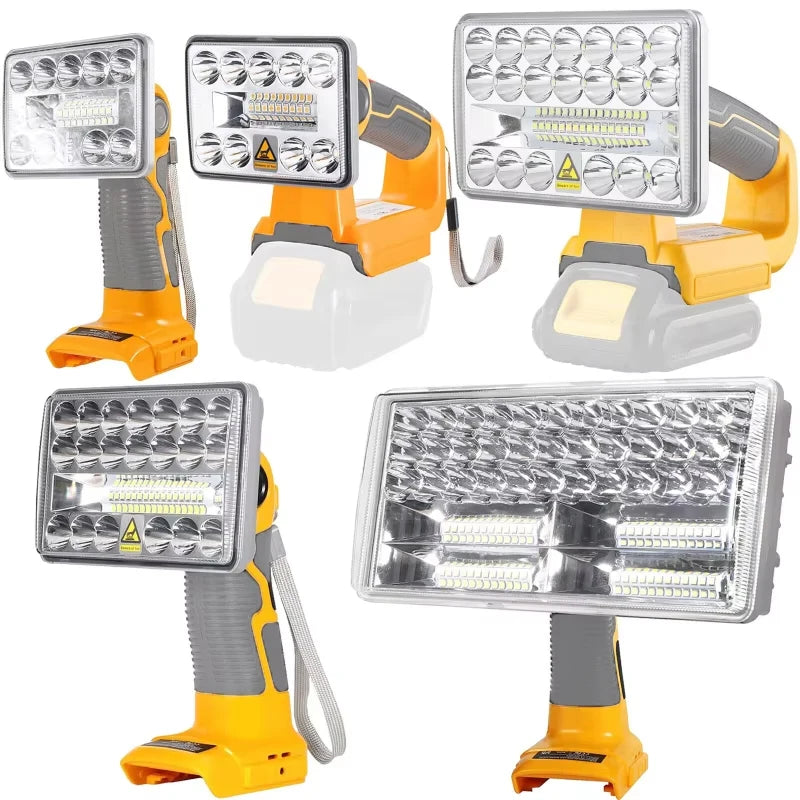 ZWINCKY 18W LED Work Light for DEWALT 14.4V–20V Battery LED Work Light PLUSH