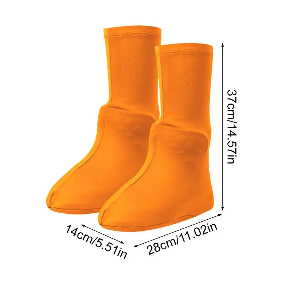 Sand Boot Covers – Elastic Dustproof Overshoes for Trekking Boot Shoe Covers PLUSH Orange 1Pair