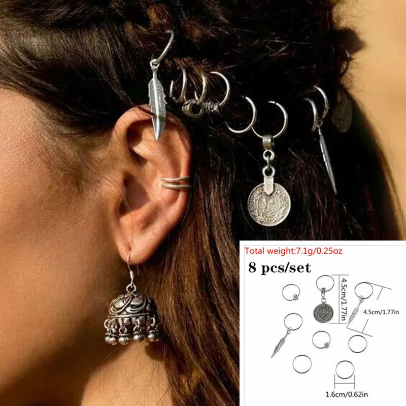 Alloy Shell Dreadlock Beads Hair Cuffs Rings & Clips – 5-10pcs
