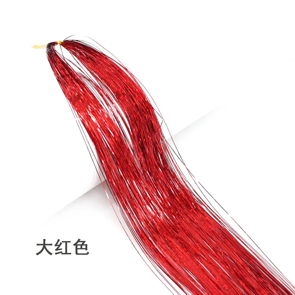 Hair Tinsel Kit – Glitter Rainbow Sparkle Extensions 94cm Hair Tinsel Extensions PLUSH 11