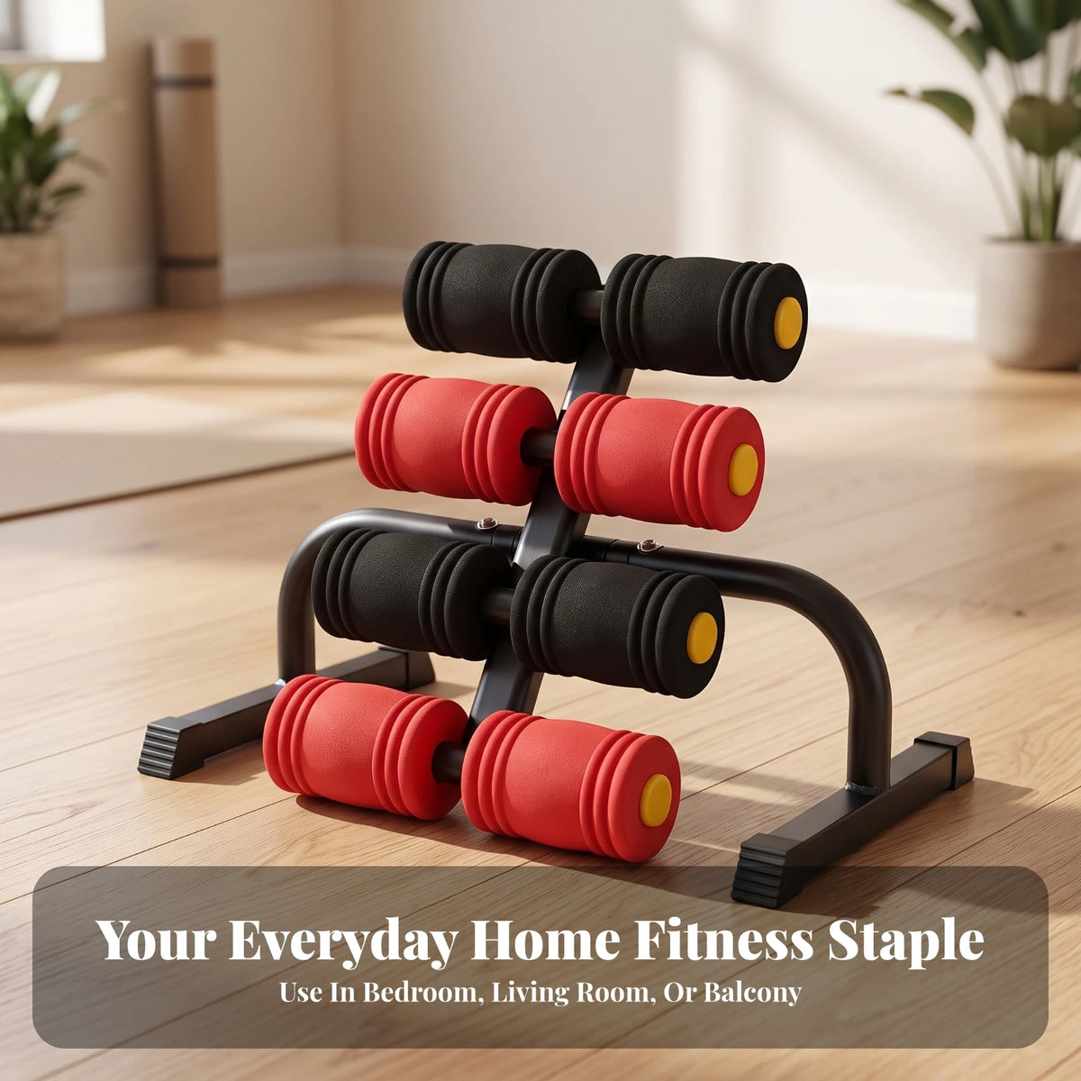 Pilates Chair with Rollers – Cushioned Back Stretching Bench Pilates Roller Chair PLUSH