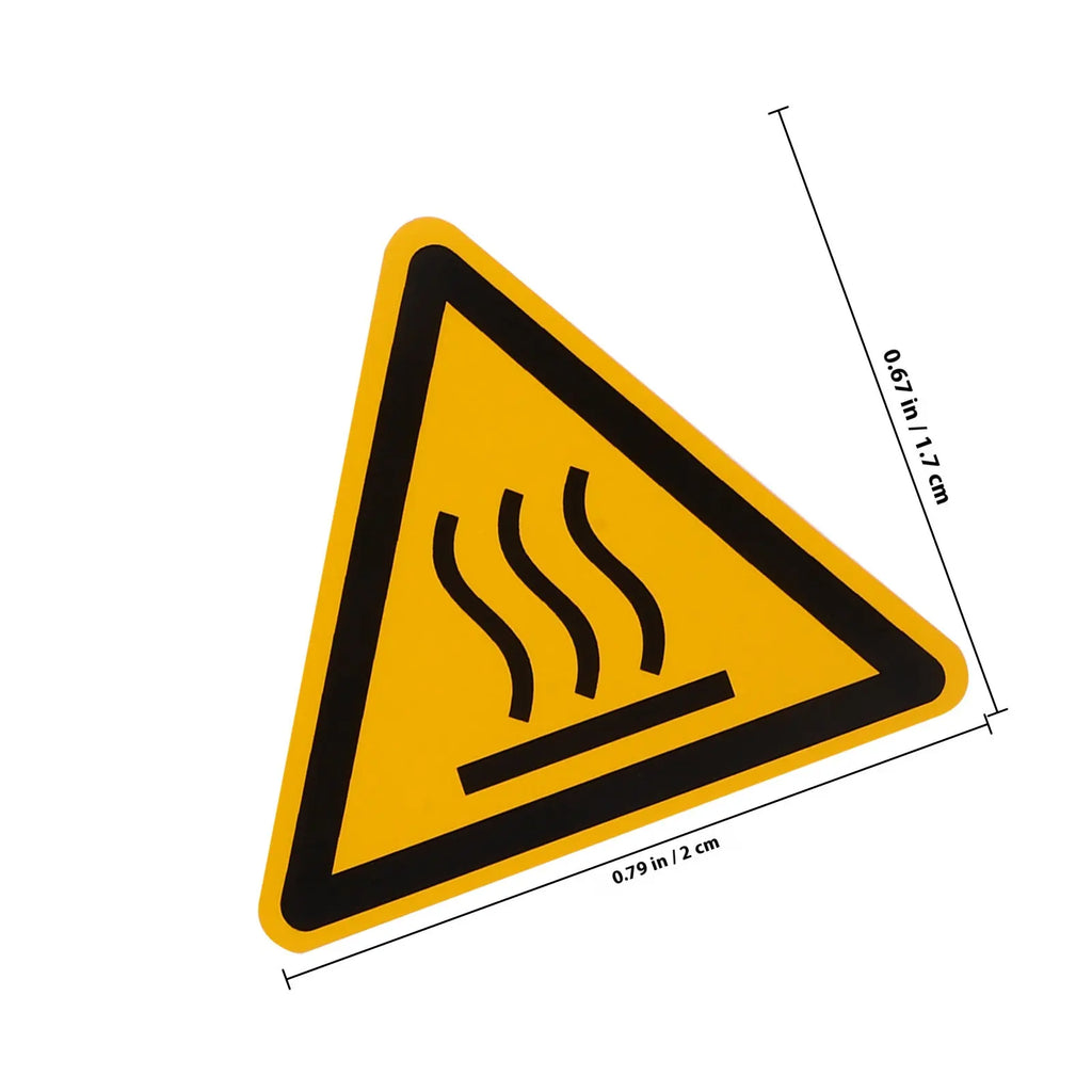 Hot Surface Warning Label Stickers – 6pcs Safety Caution Sheet Safety Warning Sticker PLUSH