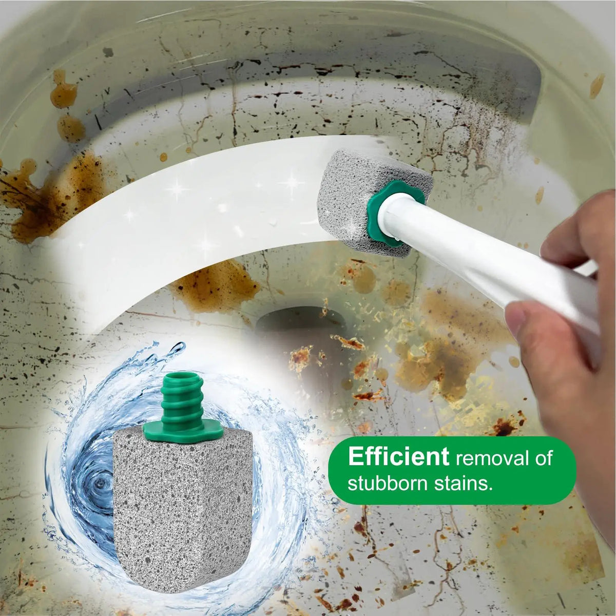 5-Piece Pumice Stone Toilet Bowl Cleaner & Multipurpose Brush Pumice Cleaning Brush PLUSH