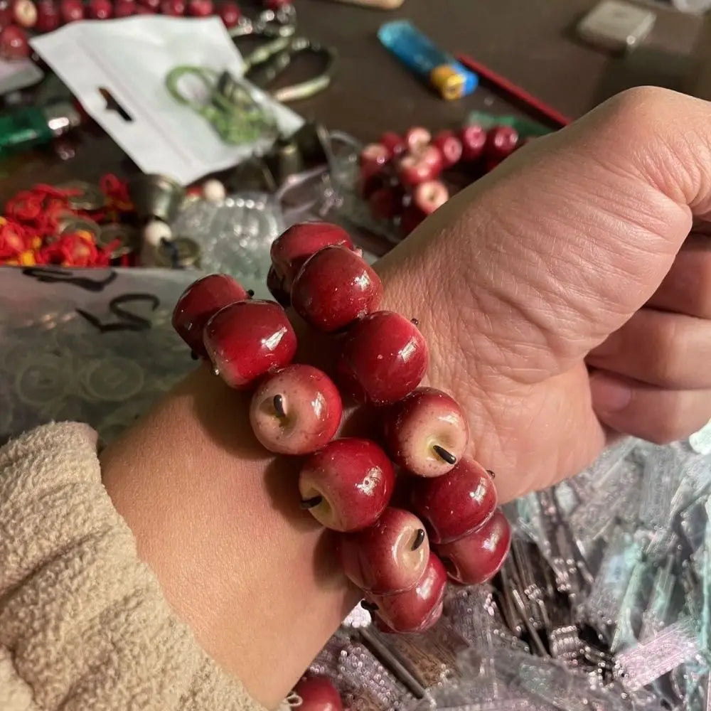 Y2K Resin Fruit Beaded Bracelet – Elastic Summer Wrist Jewelry Beaded Bracelet PLUSH