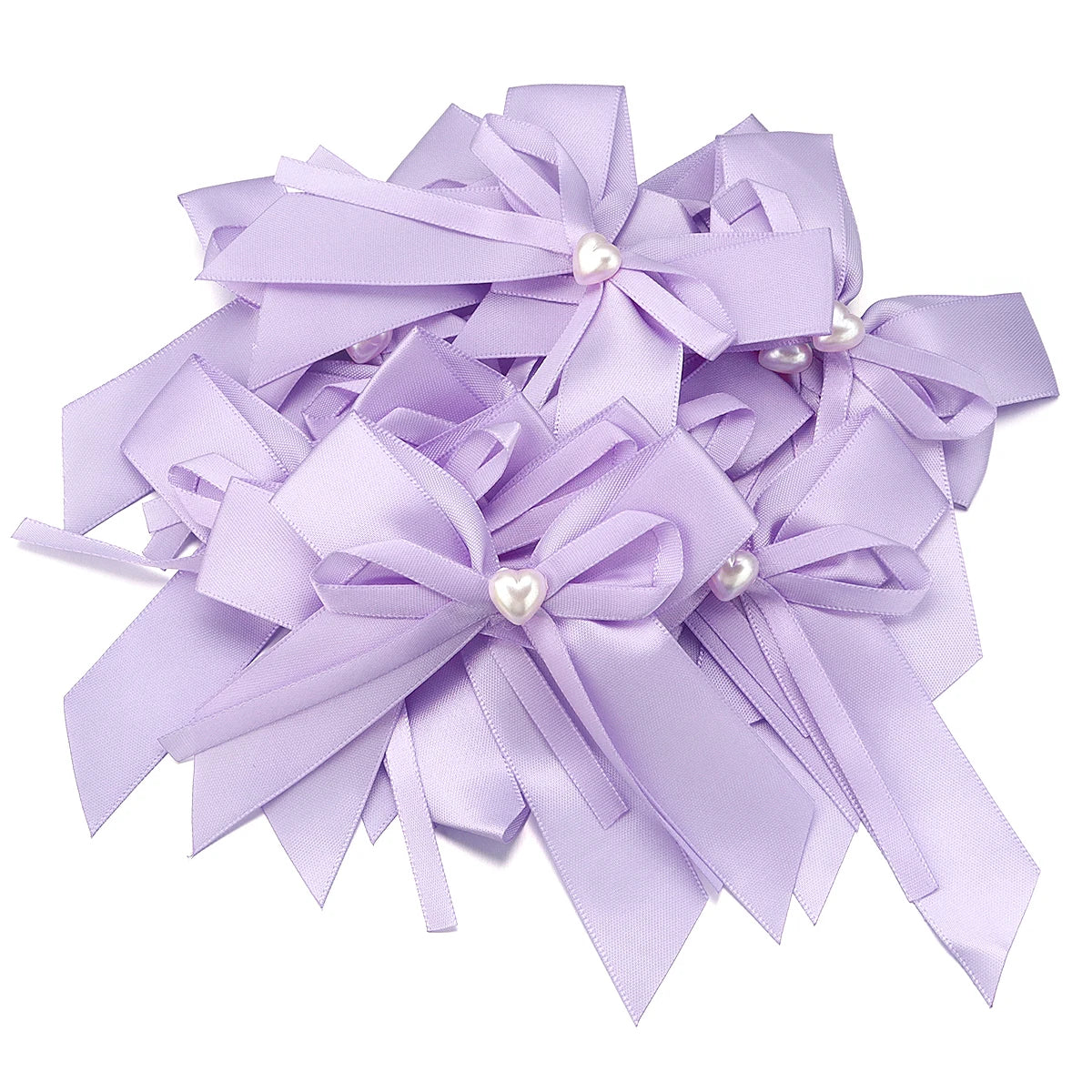 10pcs Double Layer Polyester Pearl Bows – DIY Jewelry & Craft DIY Bow Embellishments PLUSH purple