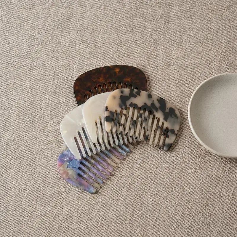 Retro Marble Acetate Hair Comb | Portable Scalp Styling Comb Hair Styling Comb PLUSH