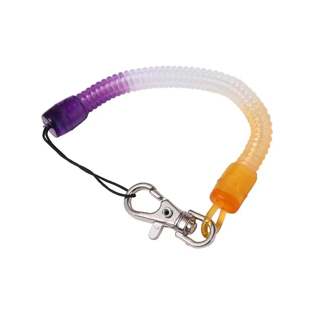 Spring Elastic Wrist Keychain Lanyard – Hiking Fishing EDC Elastic Key Lanyard PLUSH