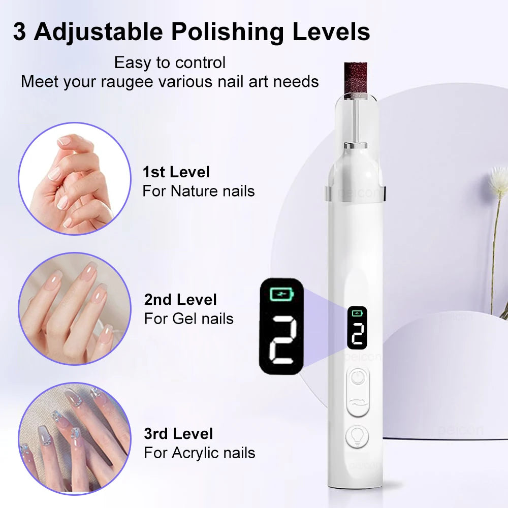 PEICON Electric Nail Drill Machine with UV Lamp – White Electric Nail Drill PLUSH