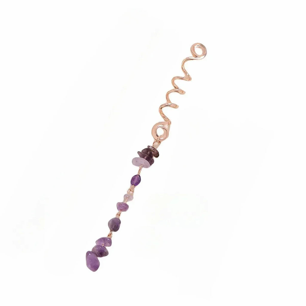 Crystal Stone Hair Beads Spiral Braid Charms Barrettes Set Hair Bead Charms PLUSH